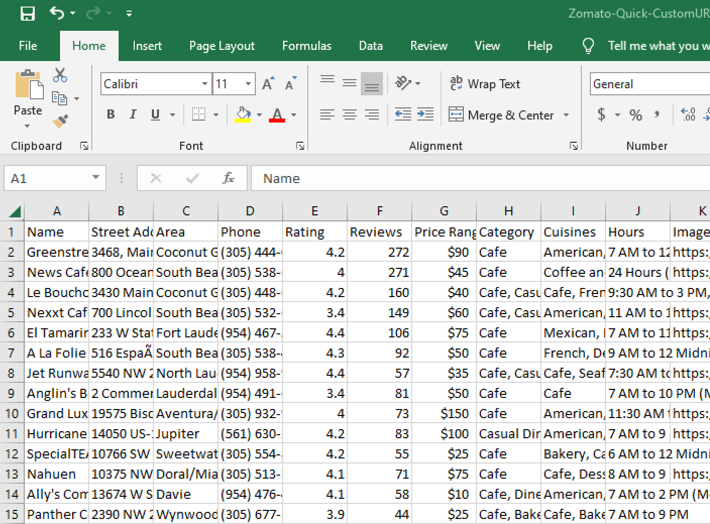 Excel Screen Shot